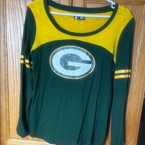 NFL Green and Yellow Women's Top